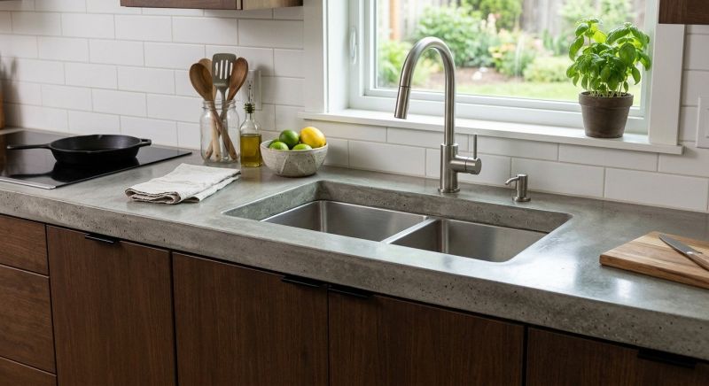Cement Counter Installation in Santa Rosa, CA