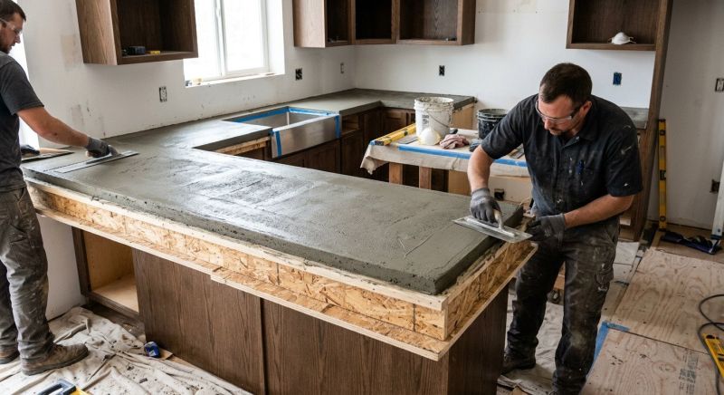 Concrete Counter Installation in Marin County, CA