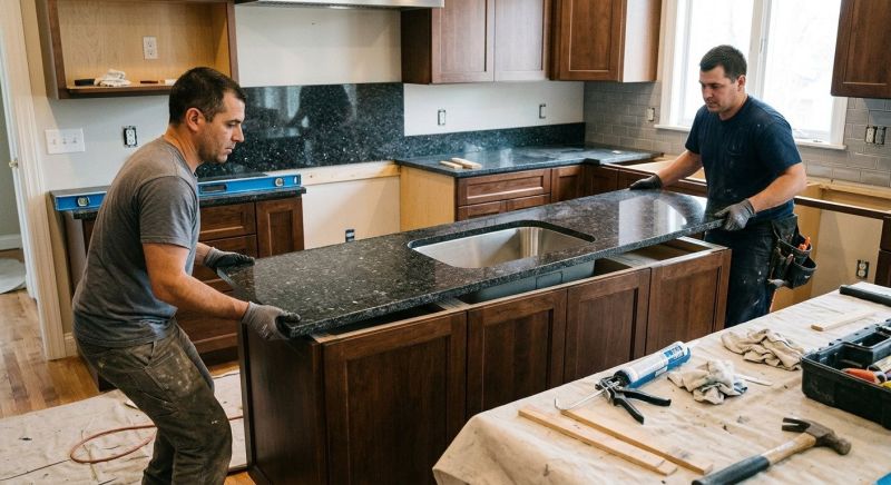 Granite Slab Installation in Sacramento, CA