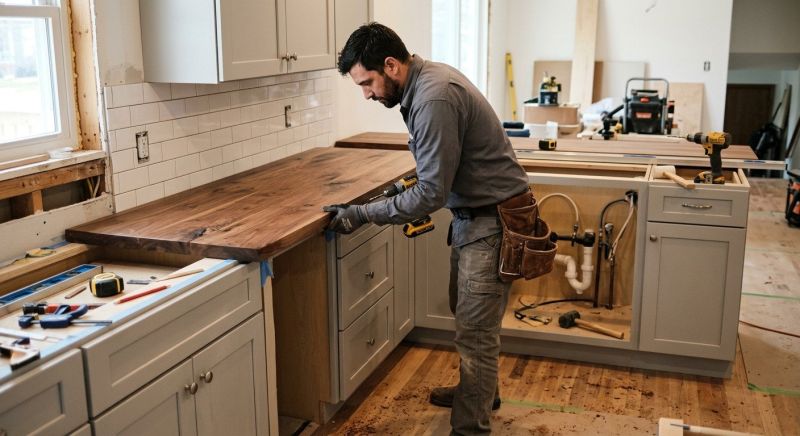 Wood Countertop Installation in Marin County, CA